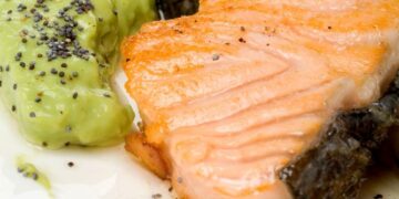 Baked Salmon with Orange Guacamole Recipe