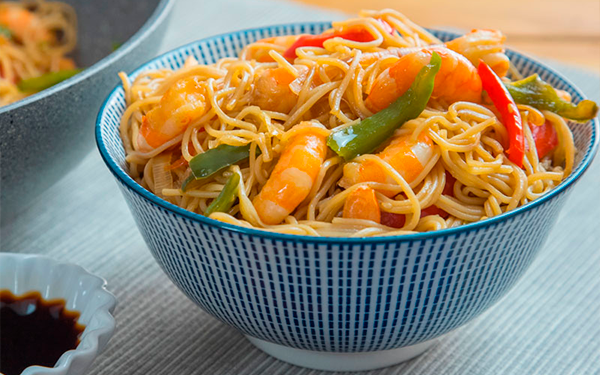 Chinese Noodles with Shrimp