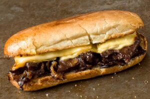 Recipe for Philly Sandwich, a spectacular beef and cheese sandwich