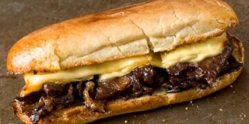 Recipe for Philly Sandwich, a spectacular beef and cheese sandwich