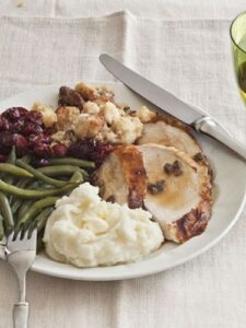 Turkey roast with butter and giblet gravy recipe. The most traditional Thanksgiving recipe.