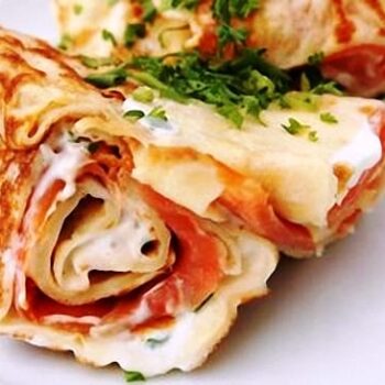Smoked Salmon and Cheese Crepes Recipe