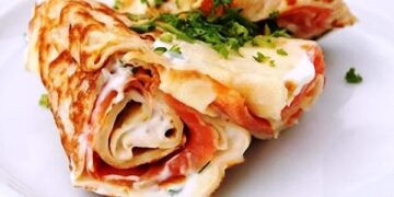 Smoked Salmon and Cheese Crepes Recipe