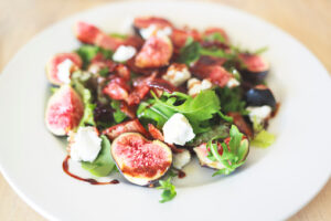 Fig and goat cheese salad