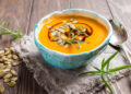Eggplant, pumpkin and apple cream soup