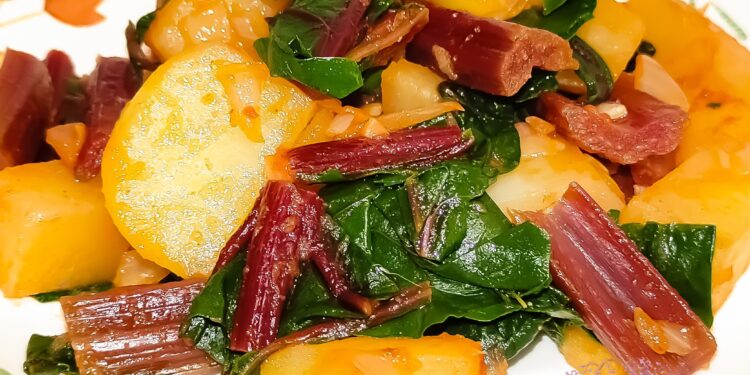 Sautéed Swiss chard with potatoes