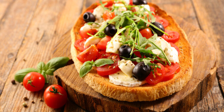 Mozzarella and Tomato Bruschetta