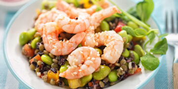 Lentil Salad and Prawns Recipe