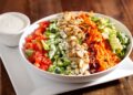 Salad with Roast Chicken, a simple recipe for a hearty but healthy salad.
