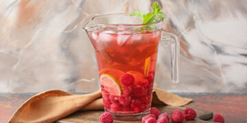 Raspberries Iced Tea